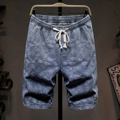 Men's Loose Fit Large Denim Shorts for Summer
